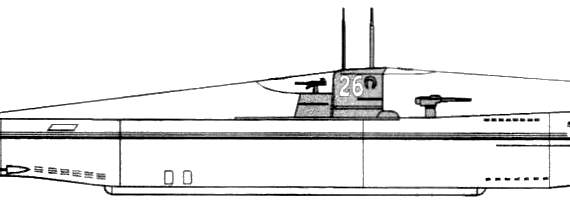 Подводная лодка DKM U-26 [U-Boot Typ IA] - чертежи, габариты, рисунки
